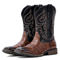 IUV Cowboy Boots Men Square Toe Western Boots