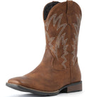IUV Cowboy Boots For Men Western Ostrich Wide Embroidered Pull On Boots